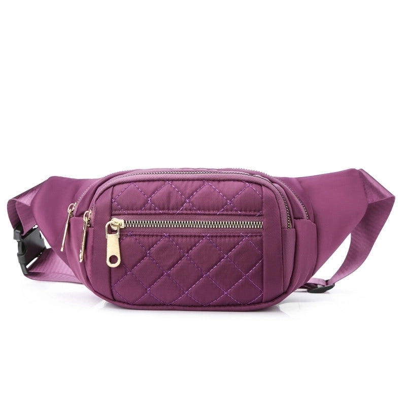 Unisex Elegant Streetwear Solid Color Nylon Waist Bags