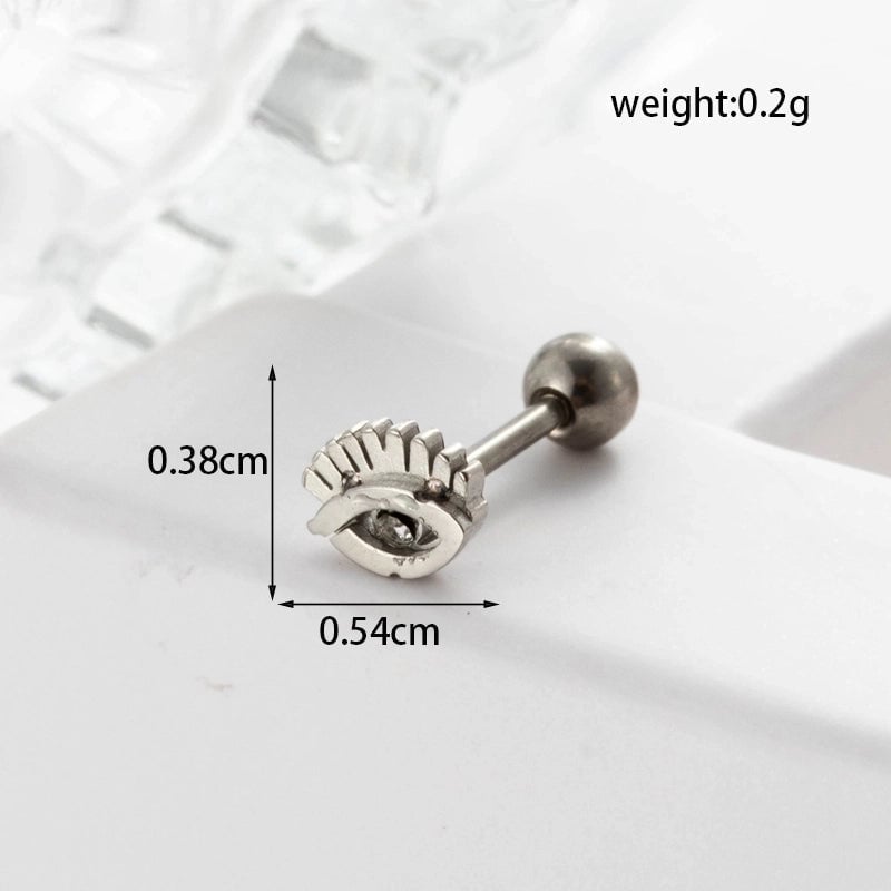 Ear Cartilage Rings & Studs Geometric 316L Stainless Steel  Plating