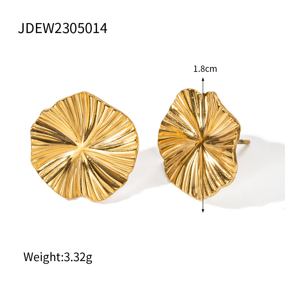 Jie Ding Stainless Steel Earrings Pearl Earrings Female Design Niche Titanium Steel