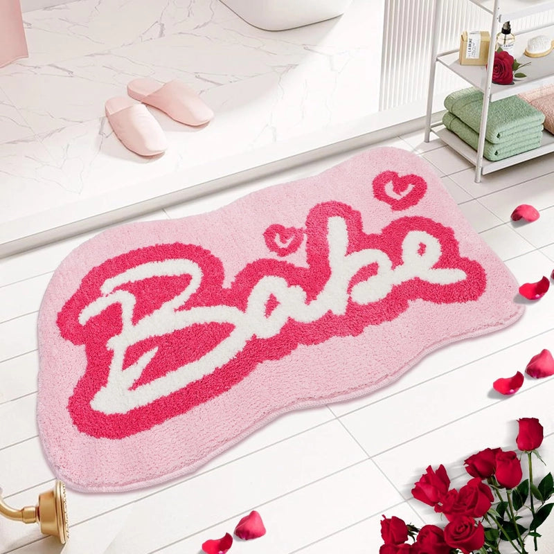 Valentine'S Day Casual Elegant Letter Flower Polyester Carpet Bathing