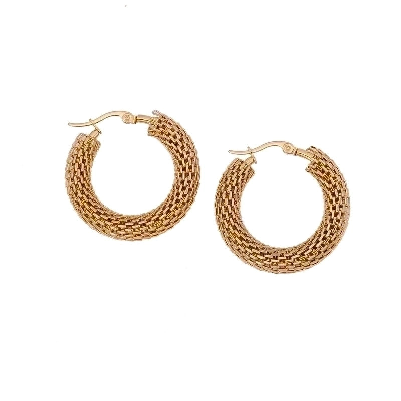 1 Pair Minimalist U Shape Circle Stainless Steel Plating Hoop Earrings