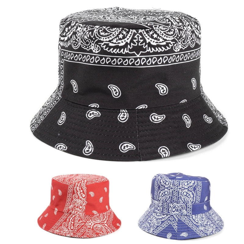 Unisex Fashion Cashew Nuts Printing Wide Eaves Bucket Hat