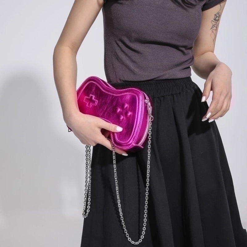 Women's Small Pu Leather Solid Color Classic Style Square Zipper Shoulder Bag