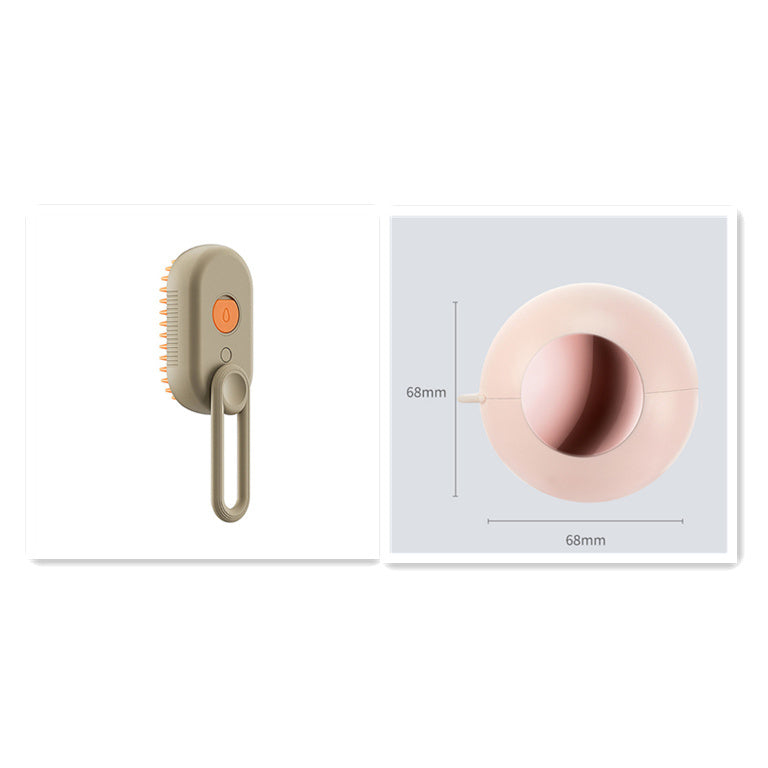 USB Rechargeable Steam Cat Grooming Brush – Anti-Static & Detangling