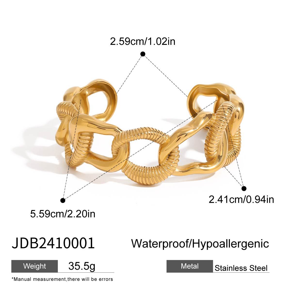 Stainless Steel Gold Bracelet Female Open Bracelet Titanium Steel Bracelet