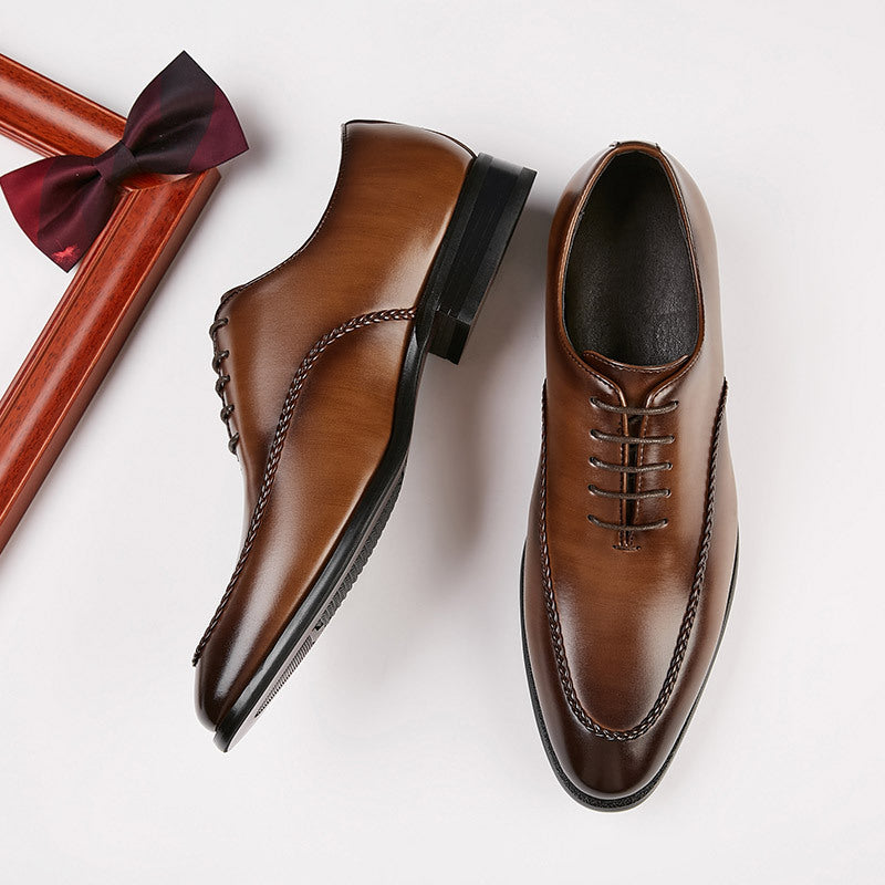 Men's Leather British Style Formal Oxford Shoes (In Stock)