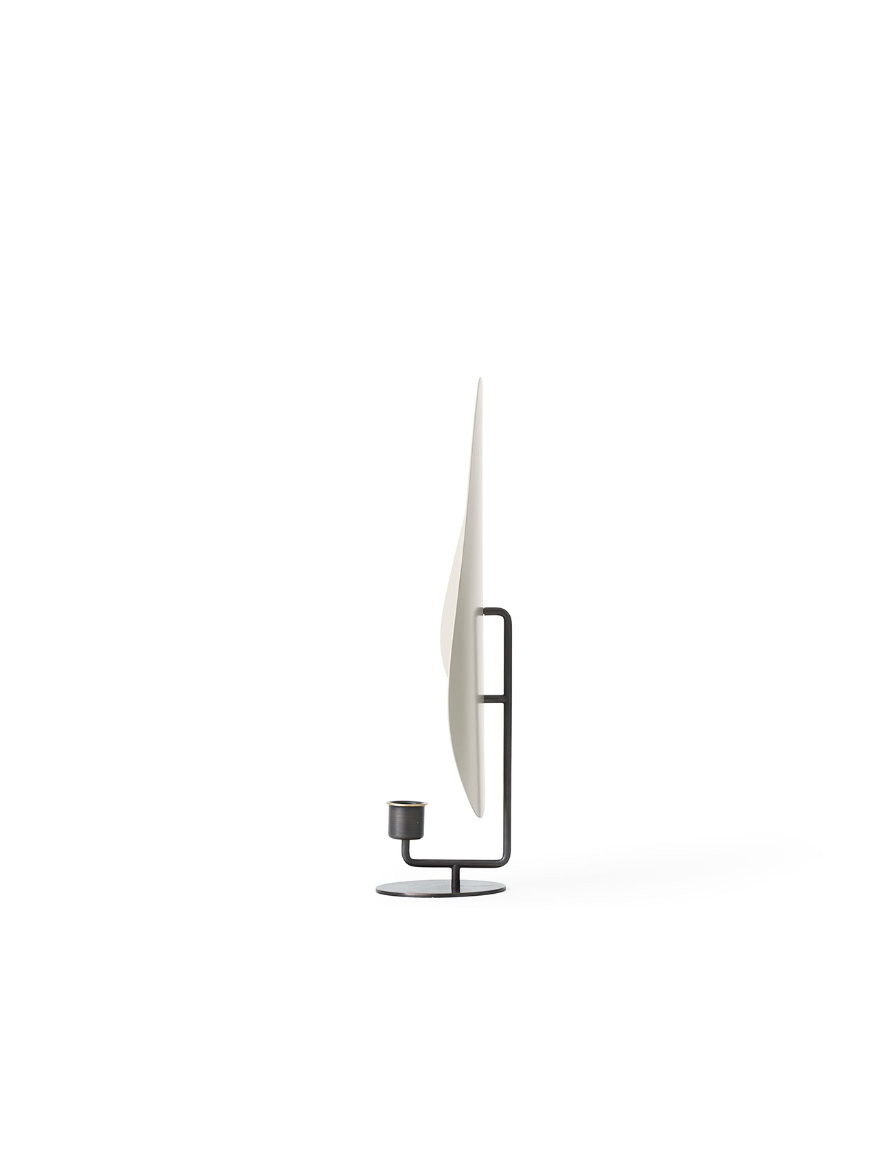 Flambeau Table Candle Holder. Grey