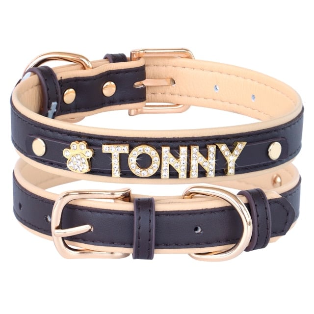 Personalized Rhinestone Dog Cat Collar