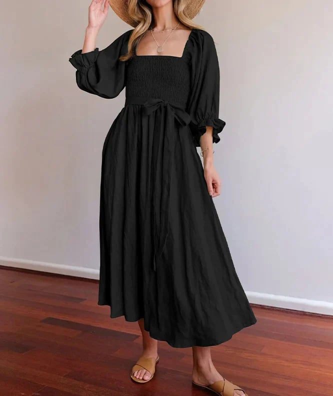 🔥Promotion - 49% OFF🔥French Ruffled Lantern Sleeves Multi-wear Dress