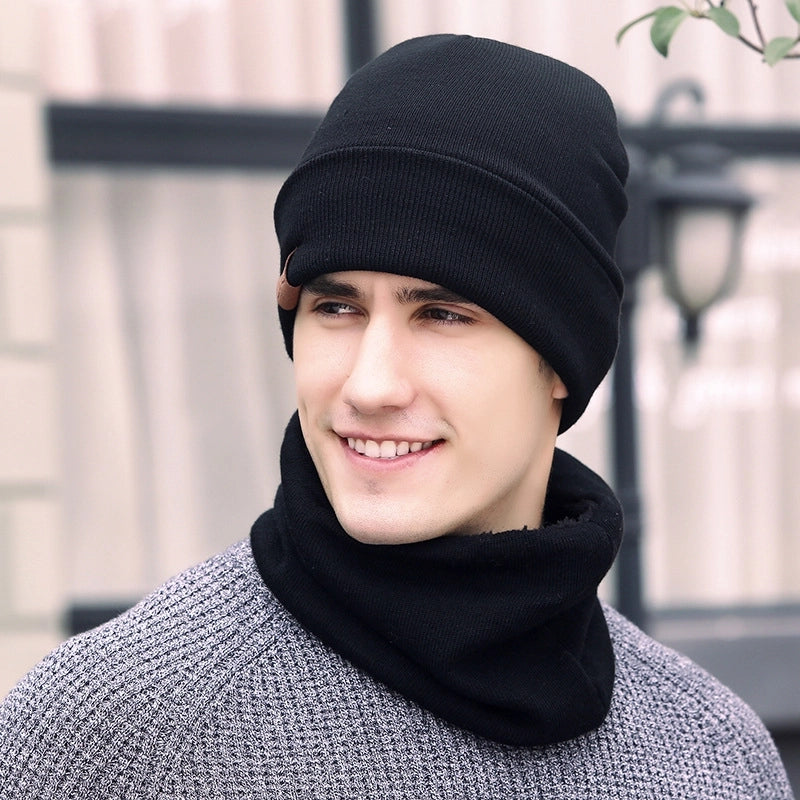 Winter Scarf Hat Gloves Three-piece Knitted Gloves Wool Scarf Warm Suit