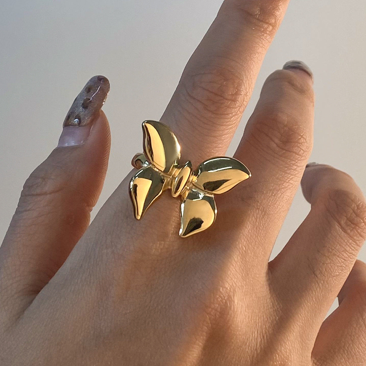 Butterfly Titanium Steel Ring Finger Ring Stainless Steel Ring