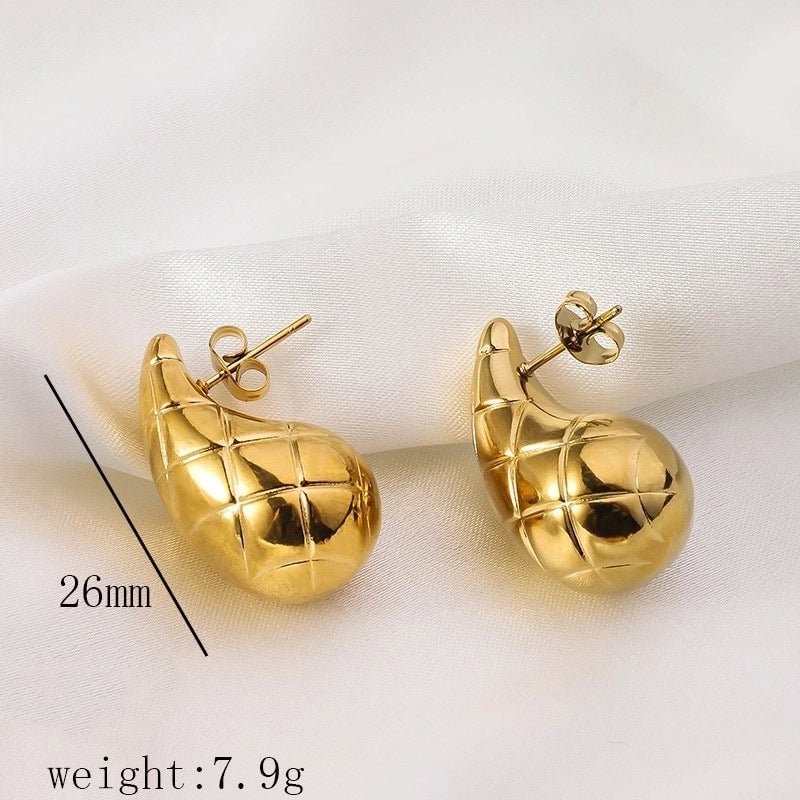12 Pieces Minimalist Commute Geometric Heart Shape Plating Titanium Steel Drop Earrings Earrings Ear Studs