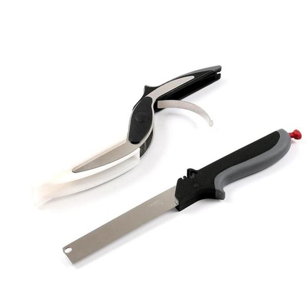 2in1 Clever Cutting Knife in Stainless Steel