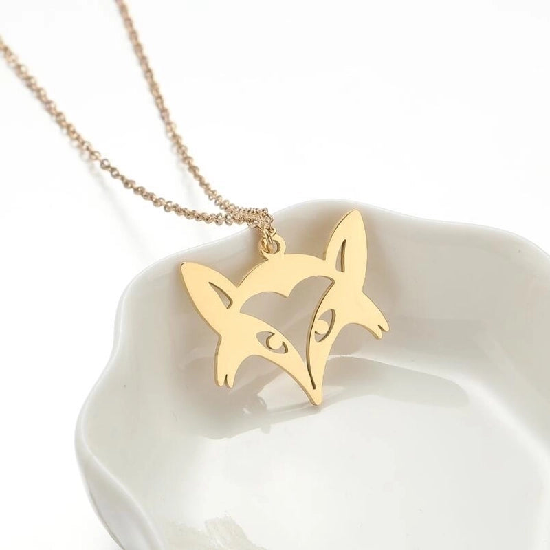 Minimalist Animal 201 Stainless Steel 18K Gold Plated Hollow Out Stainless Steel Necklaces