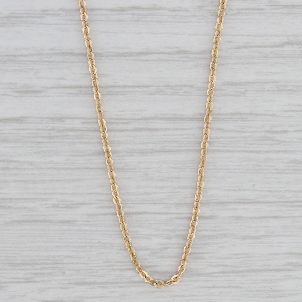 Long Cable Chain Necklace 14k Yellow Gold 32 1mm