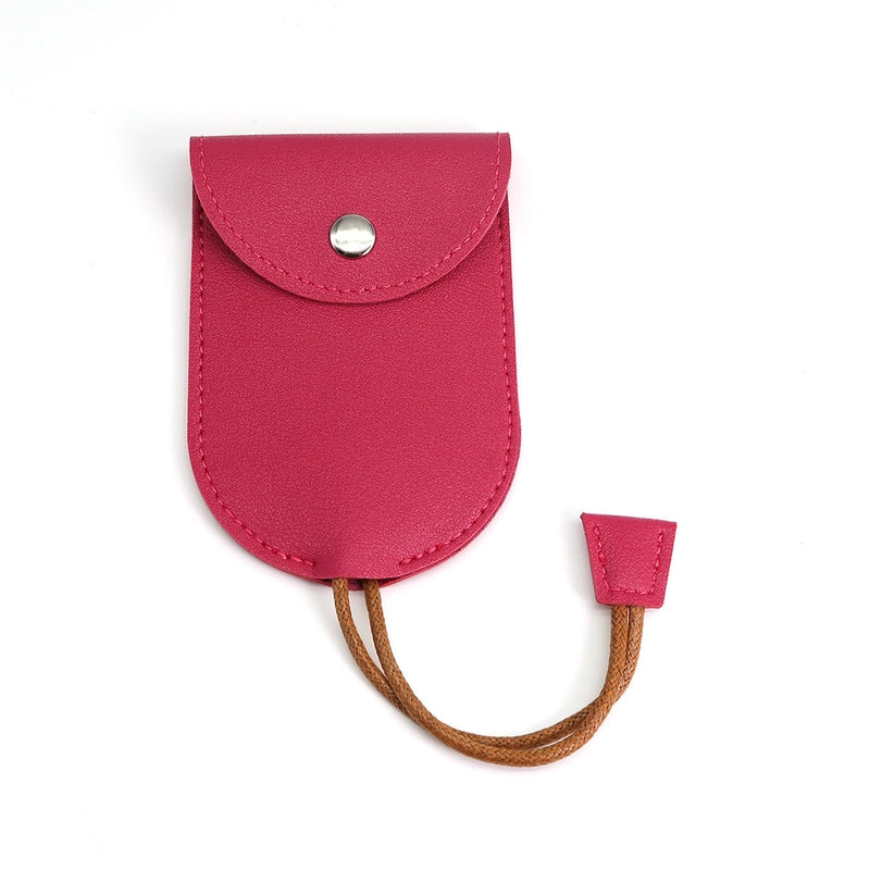 Unisex Solid Color Pu Leather Buckle Card Holders
