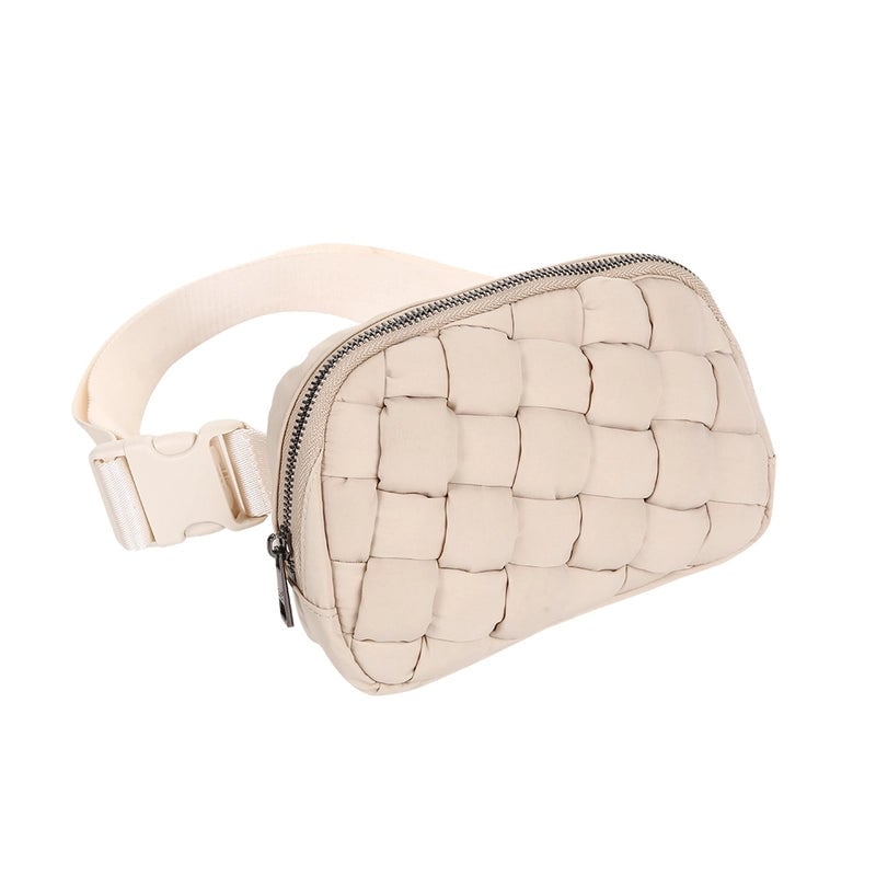 Unisex Basic Solid Color Nylon Waist Bags