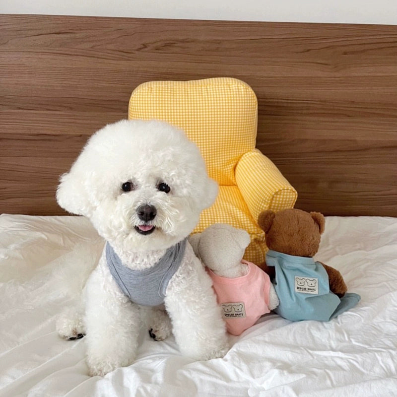 Bear Head Tag Decor Dog Cat Vest