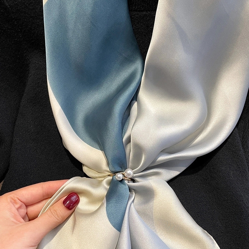 Color Matching Silk Scarf 90cm Large Square Scarf