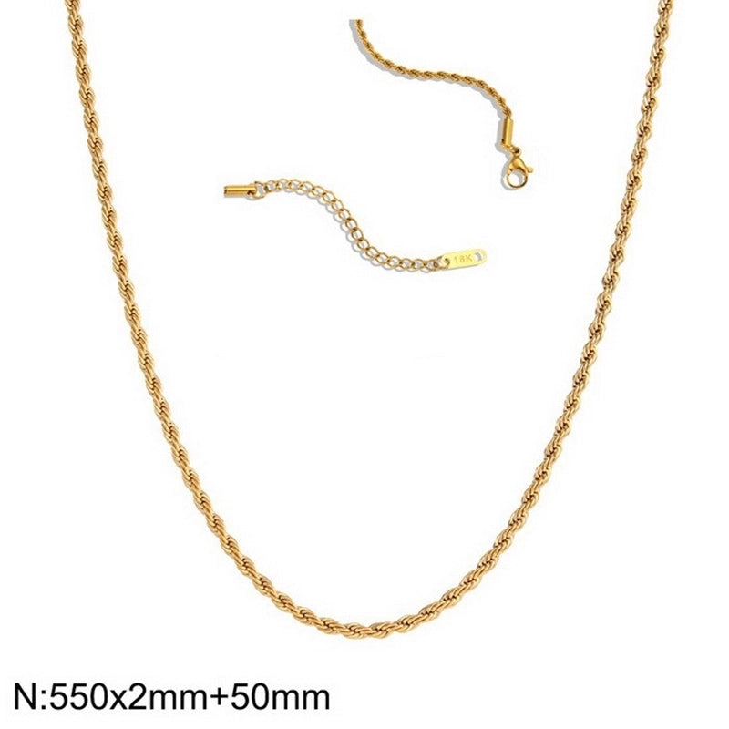Vintage Style Geometric Solid Color Stainless Steel Titanium Steel Plating Necklace
