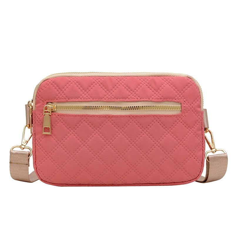 Women's Small Nylon Solid Color Basic Classic Style Square Zipper Fanny Pack