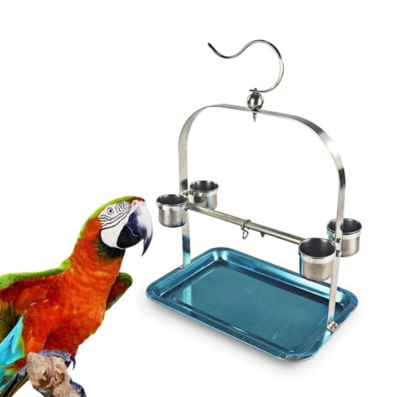 Stainless Steel Perch Bite Bird Stand