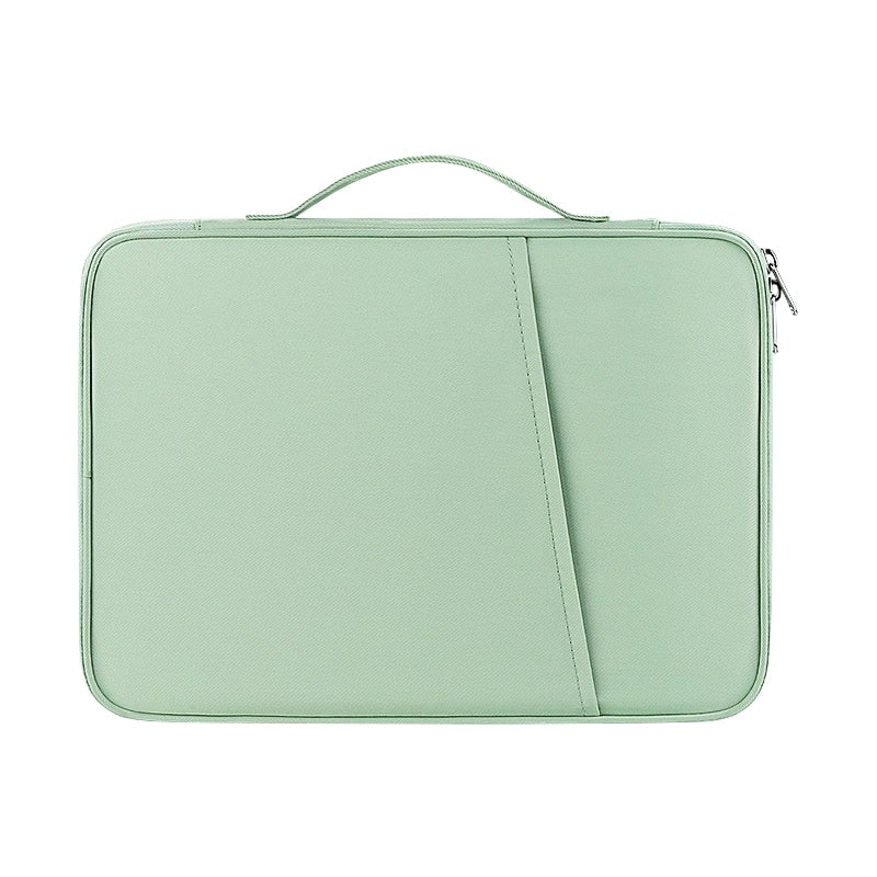 Unisex Nylon Solid Color Basic Classic Style Square Zipper Laptop Bag