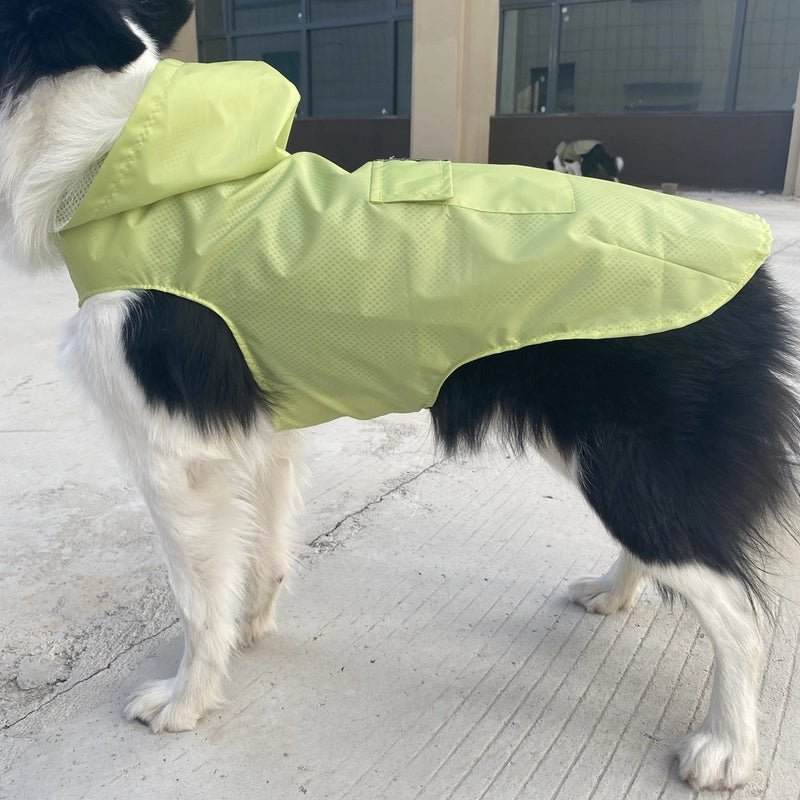 Reflective Big Dog Pet Raincoat Puppy Waterproof Windproof Hooded Dog Clothes