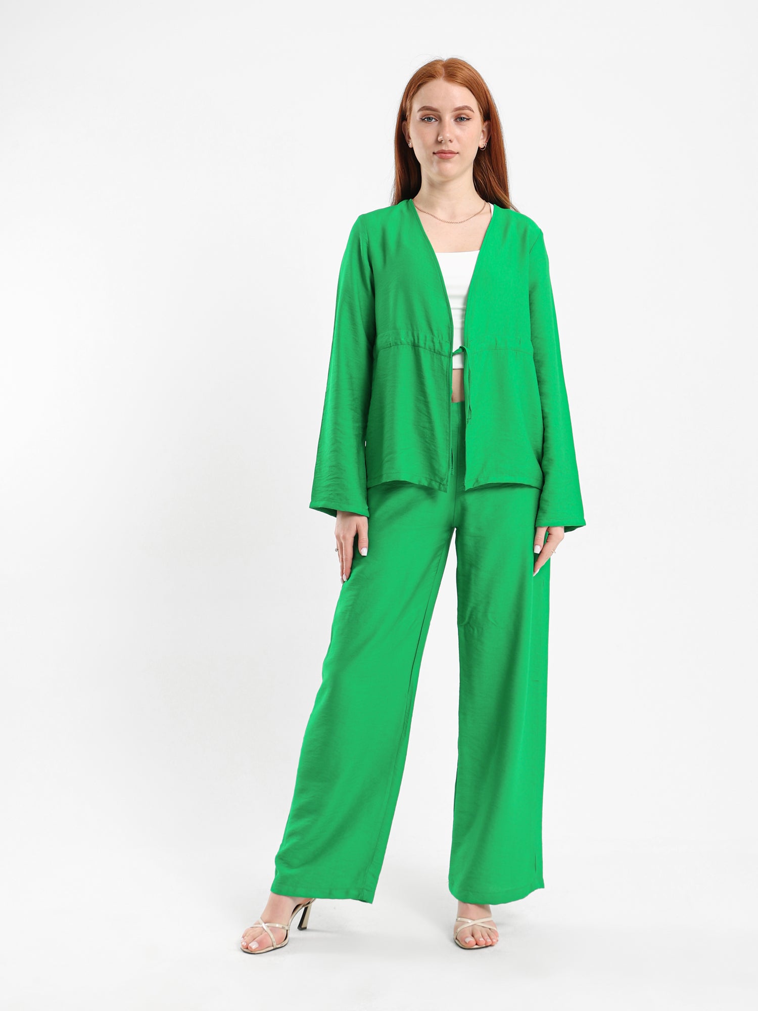 Drawstring Waist Cardigan