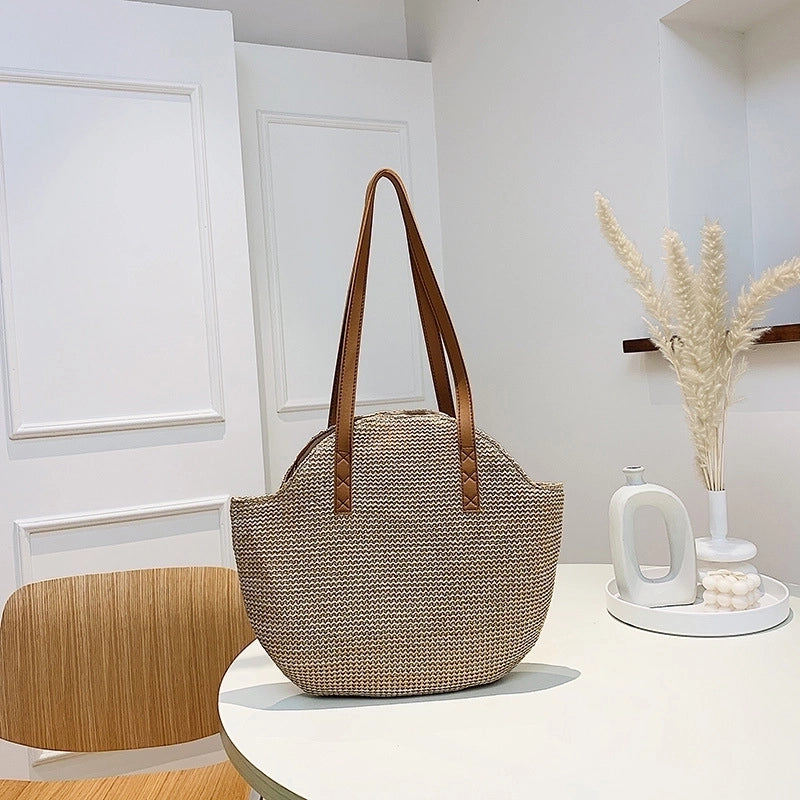 Women's Small Summer Straw Vacation Straw Bag