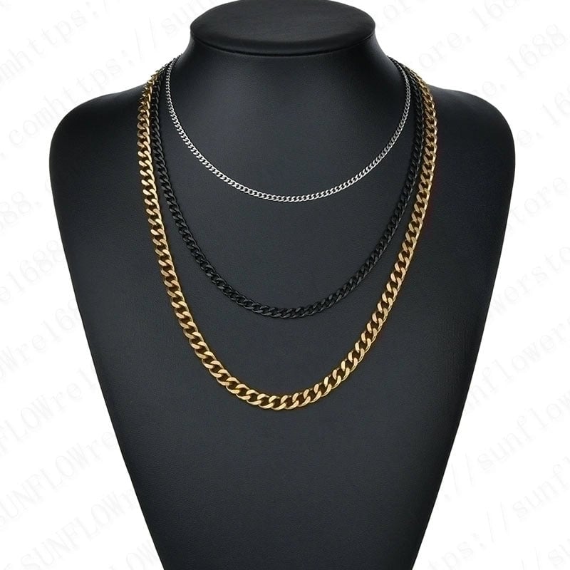 Fashion Minimalist Geometric Stainless Steel Plating Necklace