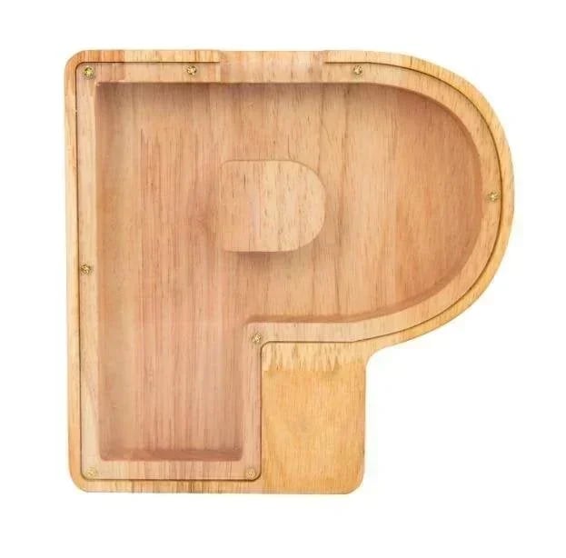 (🔥Summer Hot Sale Now-50% Off) Personalized Wooden Letter Piggy Bank - FREE SHIPPING