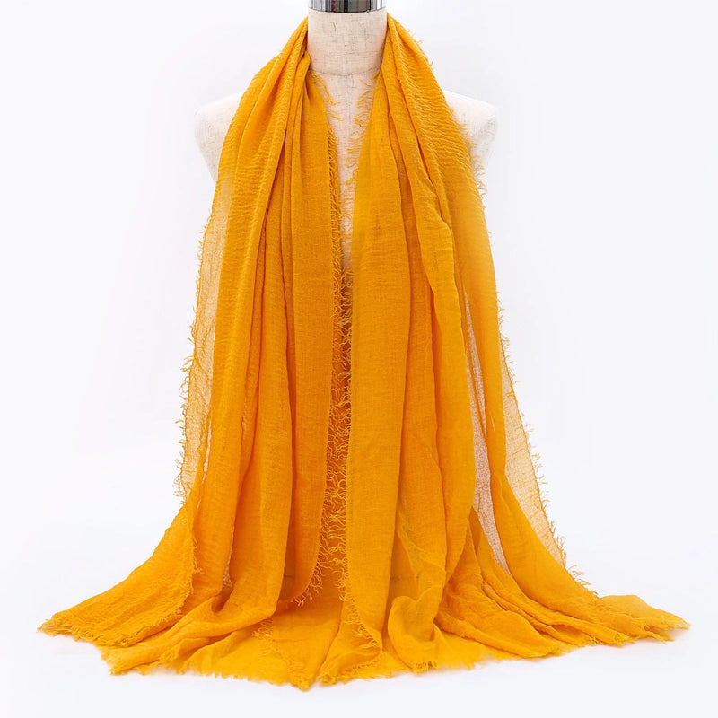 Women's Elegant Minimalist Solid Color Cotton Shawl