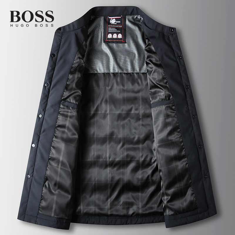 BOSS Luxury Men-s warm light and thin jacket with 90% white duck down content