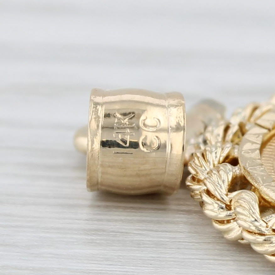 Authentic 1886 5 Dollar Liberty Coin Pendant 14k Bezel 900 Coin Yellow Gold