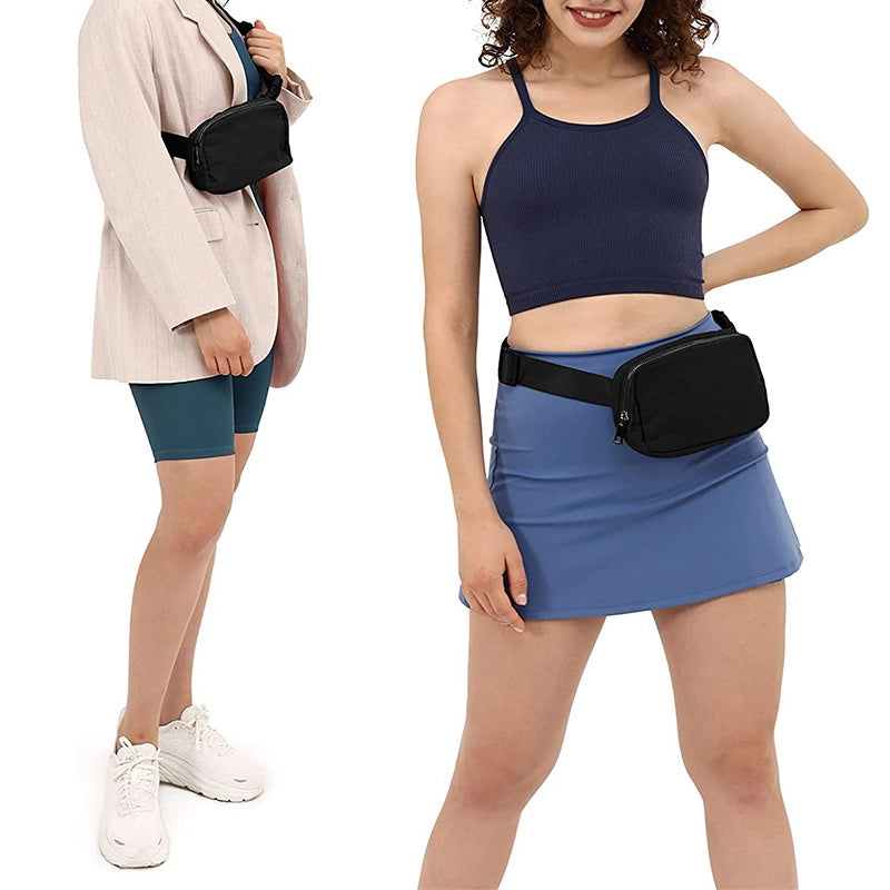 New Lulu Waist Bag Nylon Waterproof Chest Bag Outdoor Sports Running Mobile Phone Bag Men's And Women's Crossbody Bag