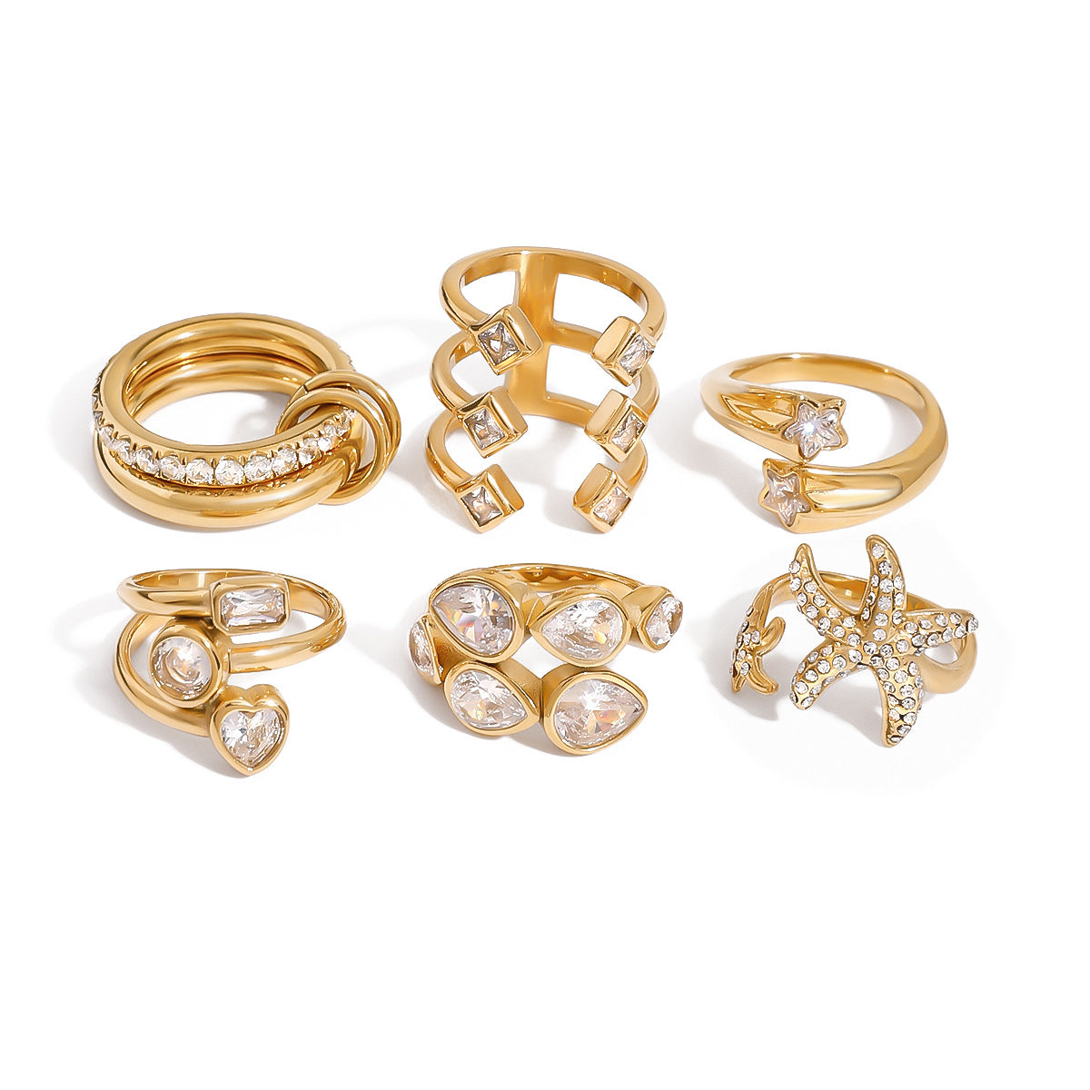 Jie Ding Titanium Steel Ring Female Niche Design Jewelry Stainless Steel Ring Rings