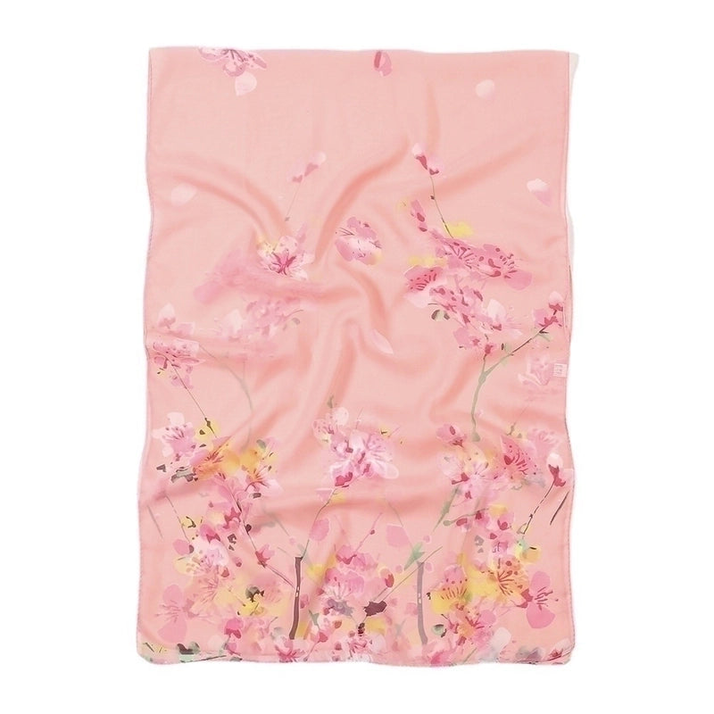 Women's Sweet Flower Chiffon Printing Silk Scarf