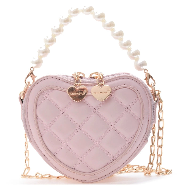 Lingge Pearl Chain Children's Bag Fashion One-shoulder Messenger Bag Coin Purse