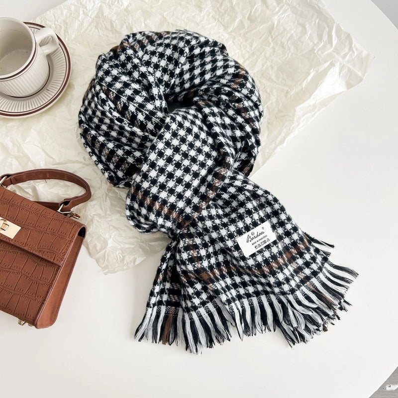 Women's Minimalist Classic Style Color Block Acrylic Polyester Scarf