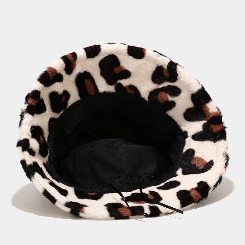 Women's Fashion Leopard Wide Eaves Bucket Hat