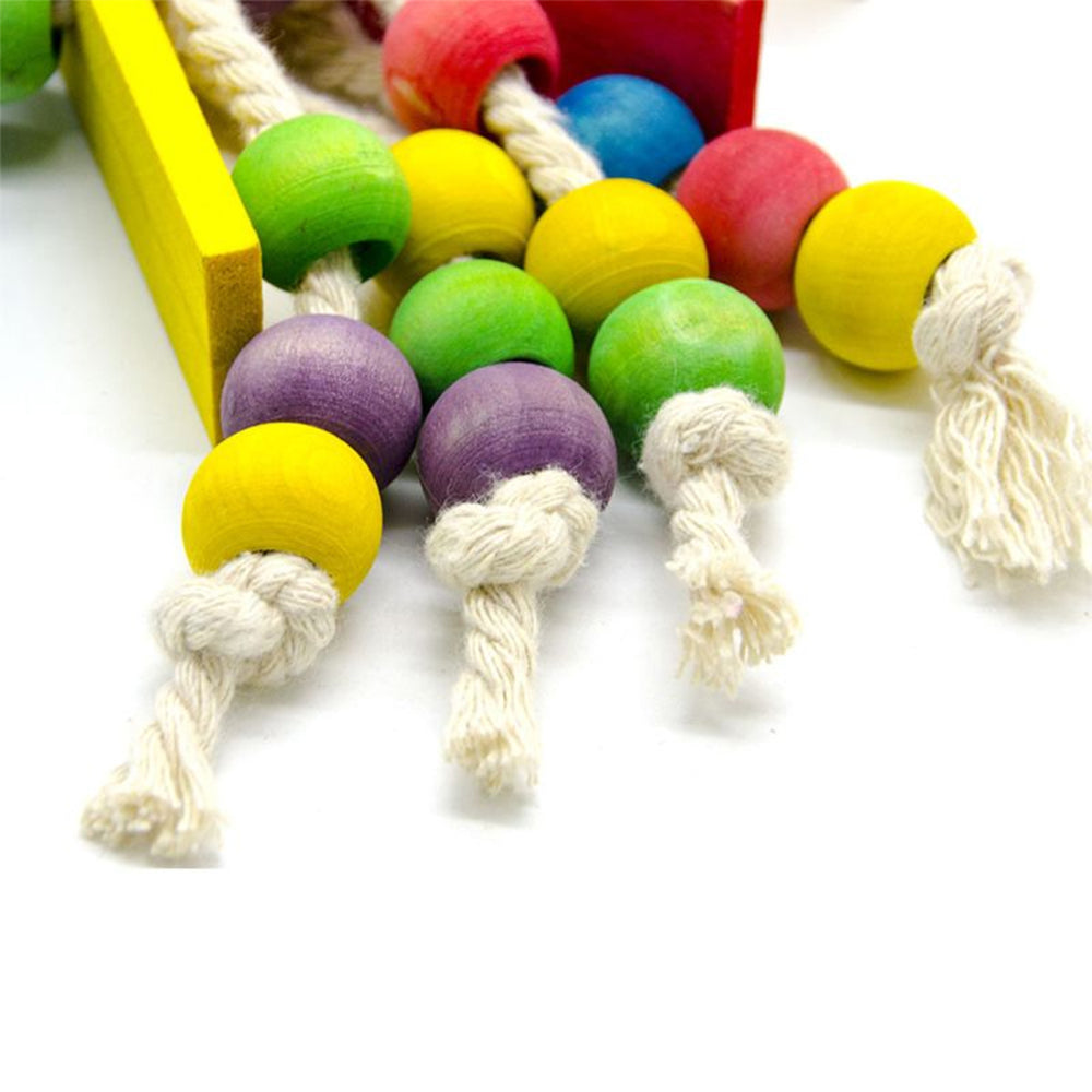 Wheel Rope Shaped Chewing Parrot Toy