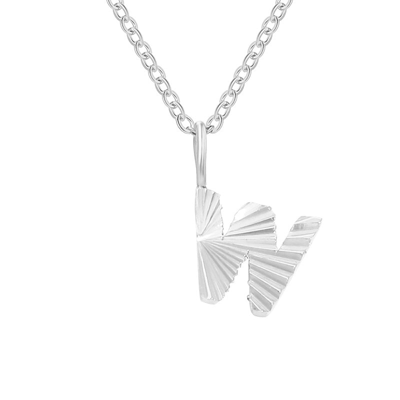Minimalist Letter Stainless Steel Pendant Necklace In Bulk