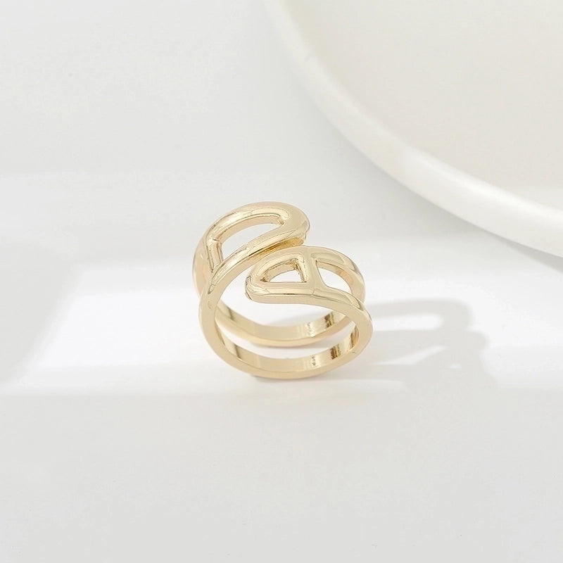 Women's Commute  Solid Color Alloy Hollow Out Scarf Ring