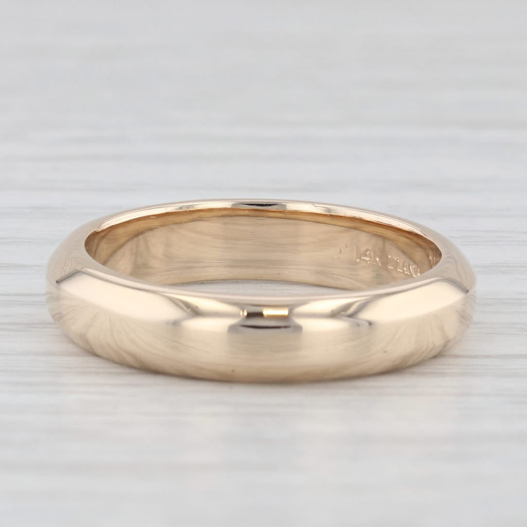 Classic Yellow Gold Wedding Band 14k Diana Size 8.5 Stackable Ring