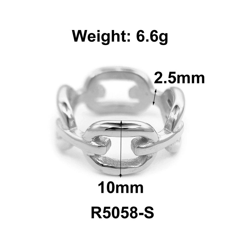 Fashion Solid Color 304 Stainless Steel Titanium Steel 18K Gold Plated Plating Rings