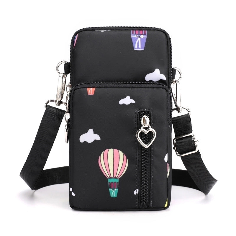 Women'S Nylon Solid Color Fashion Zipper Phone Wallet