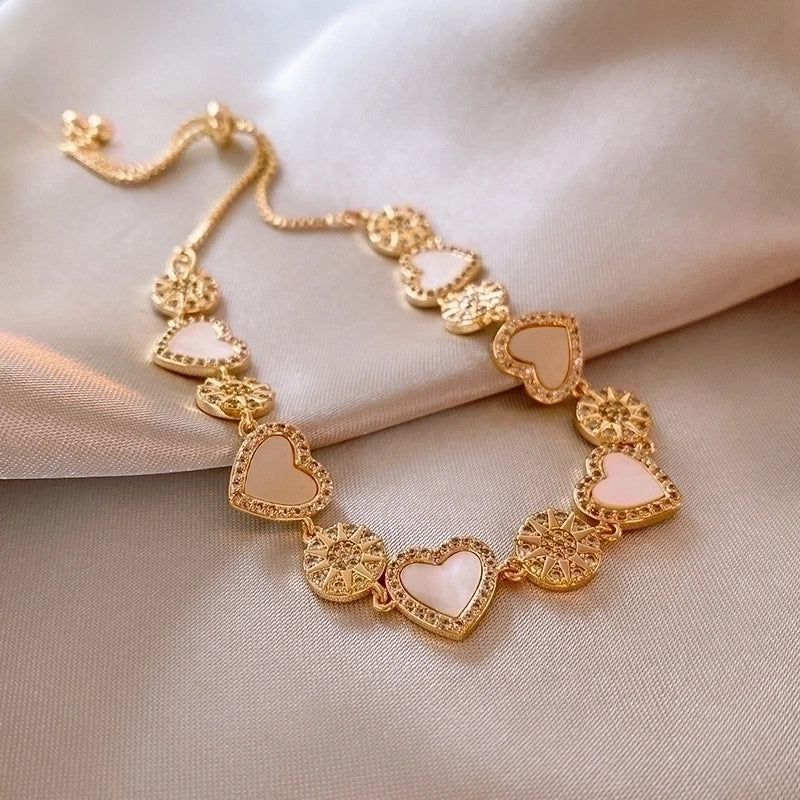 Minimalist Star Titanium Steel Metal Rhinestones Bracelets