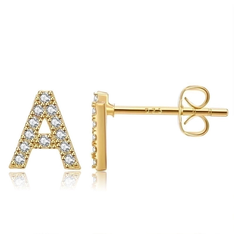 Ethnic Style Letter Copper Earrings Ear Studs
