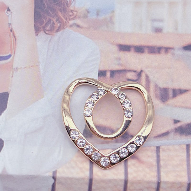 💕Fashion Silk Scarf  Brooch Buckle